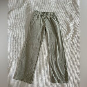 Brandy Melville Sage Green Velvet Anastasia Pants